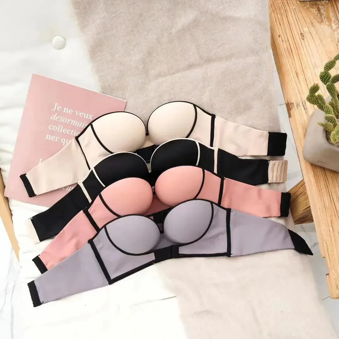 NEW Women's Cotton Bra Sexy Underwear Fashion Push Up Comfort Brassiere Strapless Breathable Underwear Female Lingerie