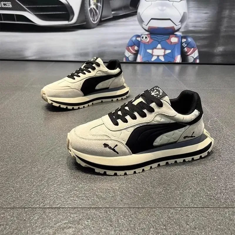 Men's Casual Sports Shoes Thick Sole Sneakers Soft Comfortable Anti-Slip Outdoor Fashion Footwear