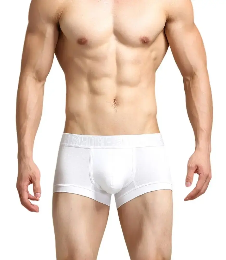 Men's Ribbed Boxer Briefs with 3D Contoured Pouch Elastic Waistband Soft Stretch Fabric for Comfort Casual Underwear
