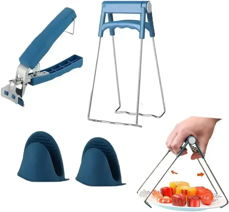Heat Resistant Pot Clip Bowl Lifter Tongs Non Slip Kitchen Tool for Air Fryer Microwave Instant Pot Steaming Plates Home Use Set