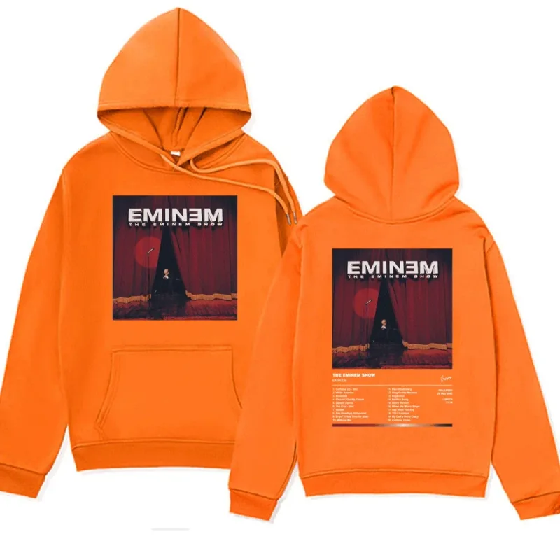 Eminem singer men's and women's hooded sweatshirts 90s retro Harajuku clothing casual hoodies fashionable hooded sweatshirts
