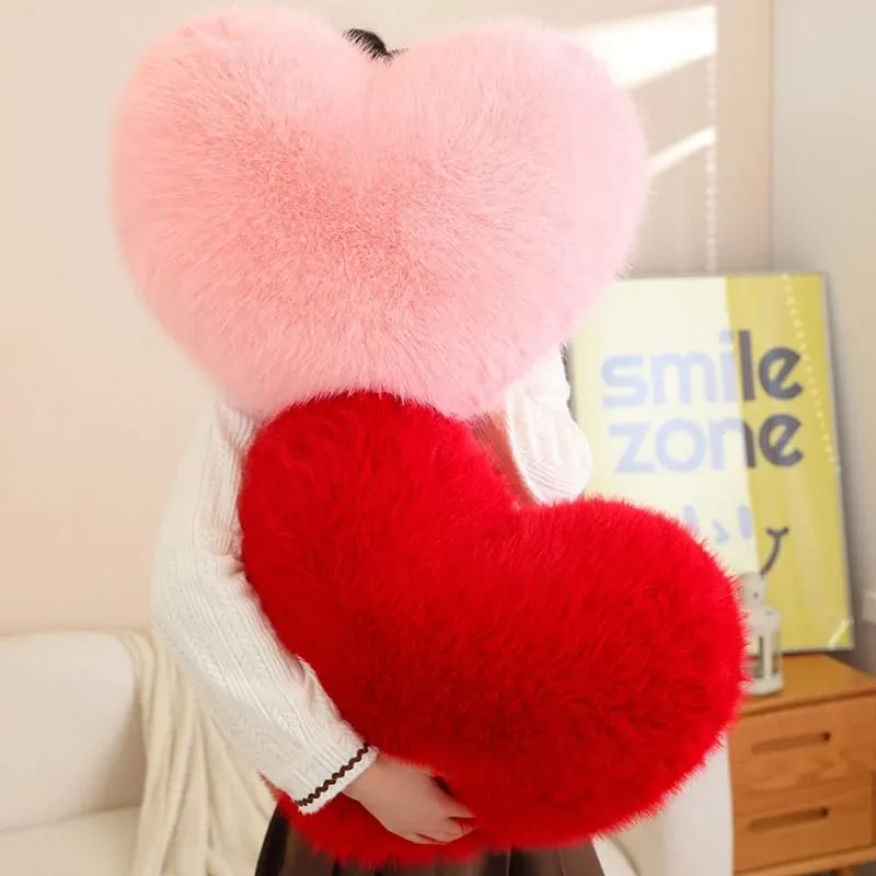 Love Heart Soft Throw Pillow Valentine's Day Plush Cushion For Home Sofa Wedding Stuffed Plushies Pillow Romantic Gifts For Girl