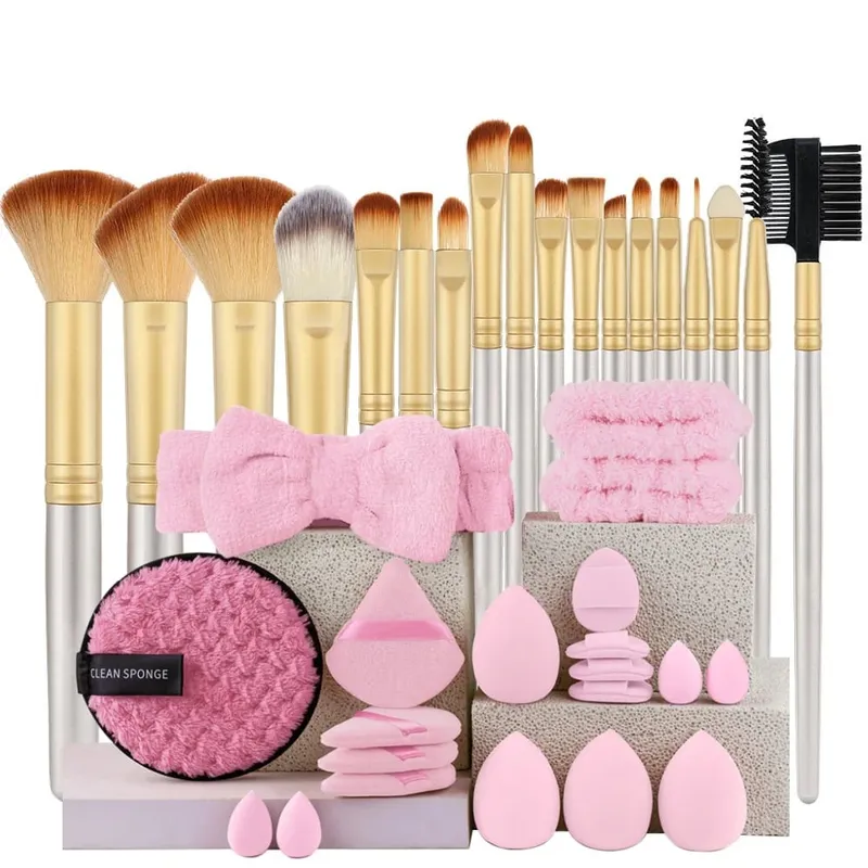 18PCS Women's Makeup Brushes Set - Eye Shadow Foundation Blush Cosmetic Brushes Soft Make up Tools with Storage Bag — image 13