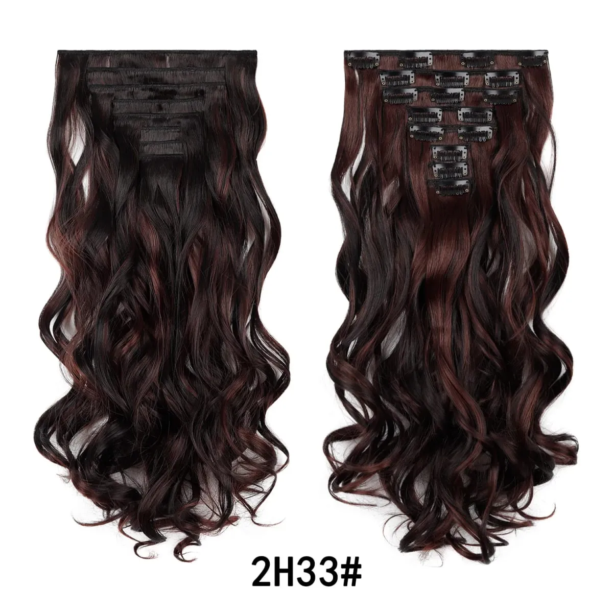 Clip In Hair Extension Curly 24 Inch 8 Pieces Hair Extensions for Women Daily Wear Work & Casual Styling Synthetic Hair Pieces