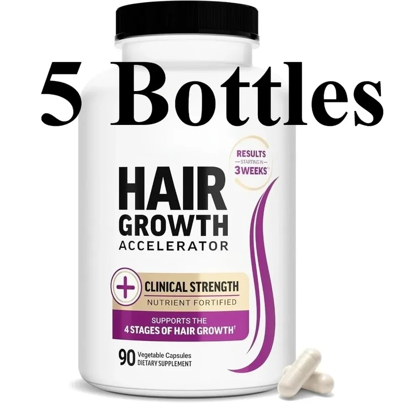 Hair Growth Accelerator Capsules with Biotin Saw Palmetto & Collagen for Thicker Fuller Hair Support Adults 90 Capsules