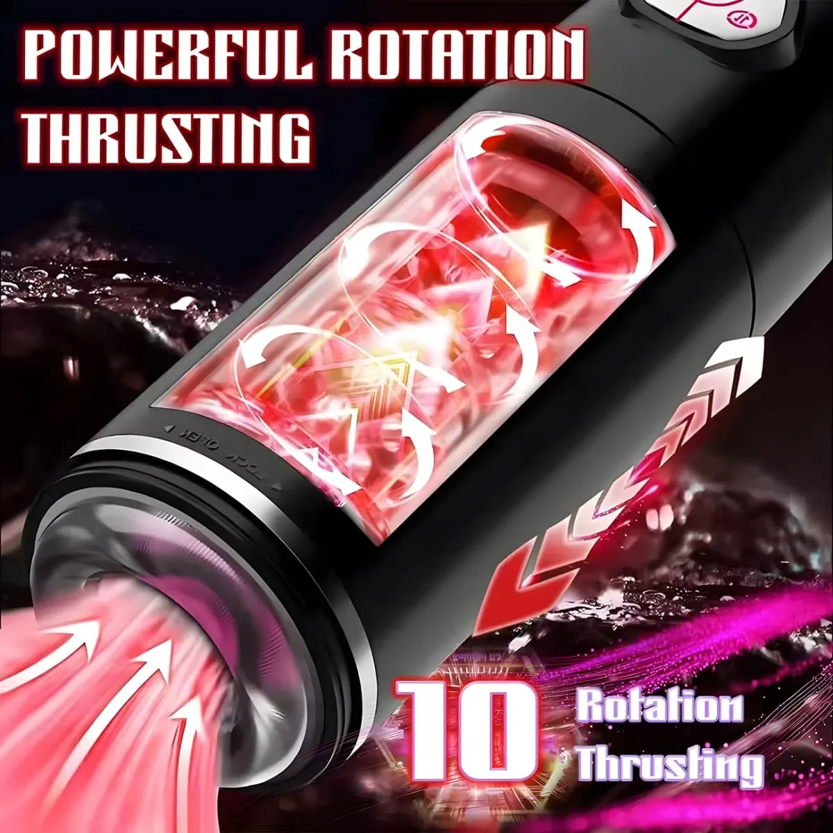 Automatic 4 IN 1 Telescopic Sucking Licking Male Masturbator Vacuum Penis Pump Vagina Masturbation Adults Sex Toy for Men
