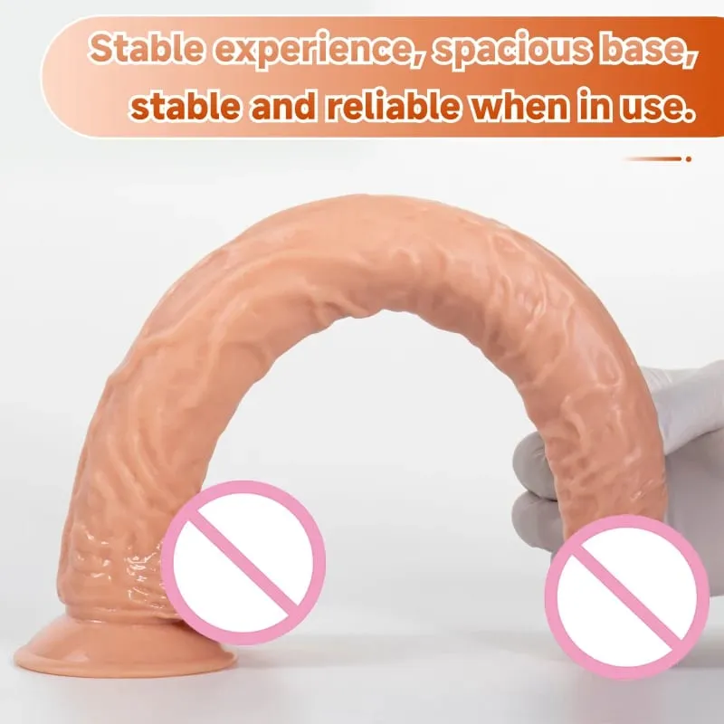 Realistic Soft PVC Dildo Strong Suction Cup Waterproof Veined Penis Flexible Vaginal Anal Sex Toys Female Masturbator Adult Item