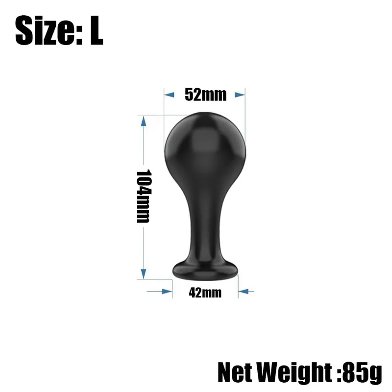 Anal Butt Plug Anal Trainer Sex Toy with Long Pleasure Wand with Tapered Head Unisex Bum Plug for Men Women