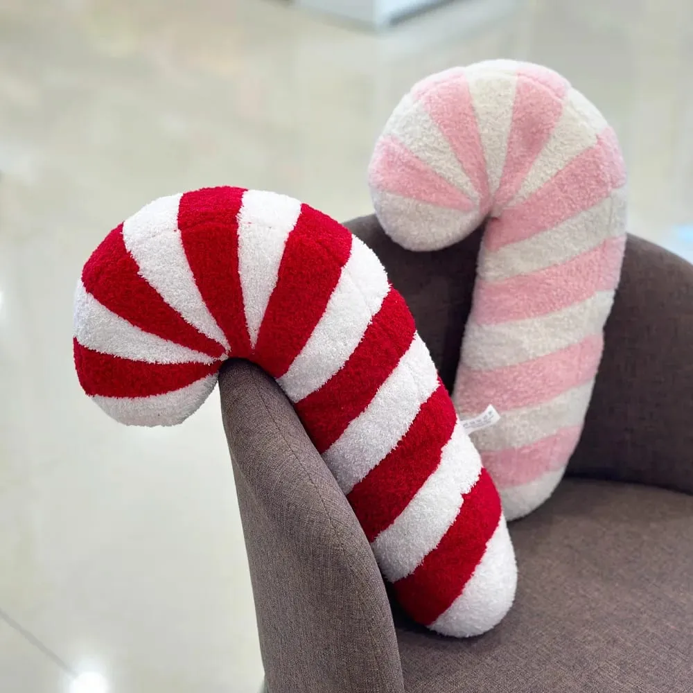 Classic Christmas Series Throw Pillow Candy Lollipop Snowflake Xmas Scepter Balls Doll Soft Sofa Cushion Festival Home Decor