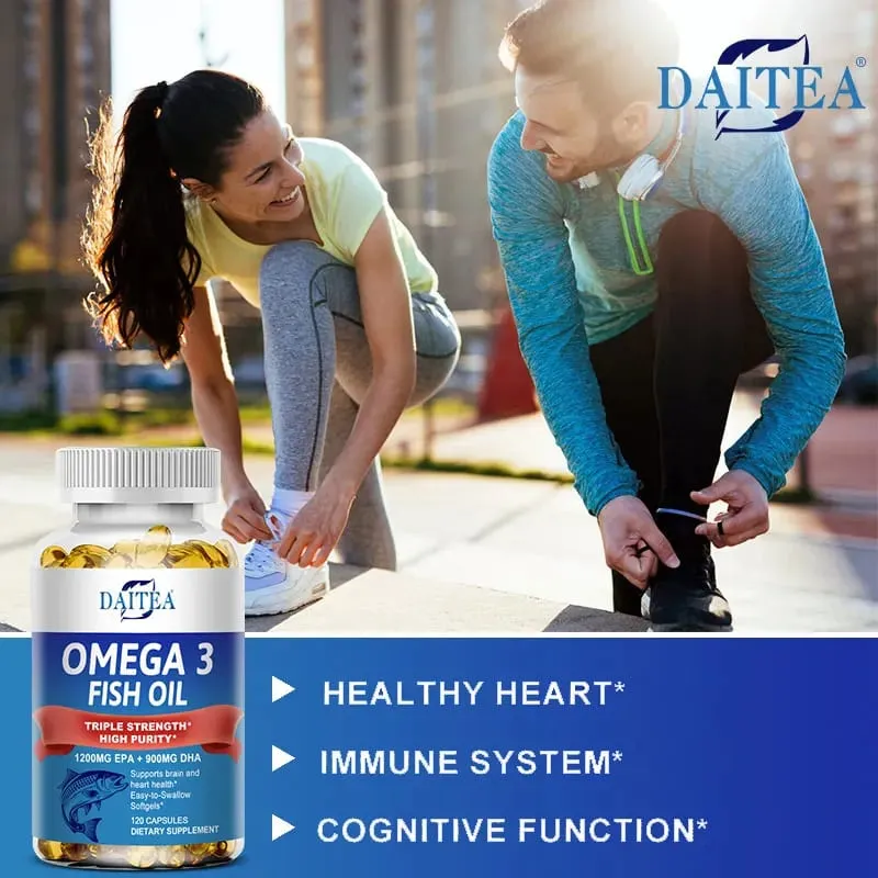 Dầu cá Daitea Triple Strength Omega 3 - Dầu cá bổ sung axit béo EPA & DHA Premium Wild Catch 30/60/120 Viên — image 6