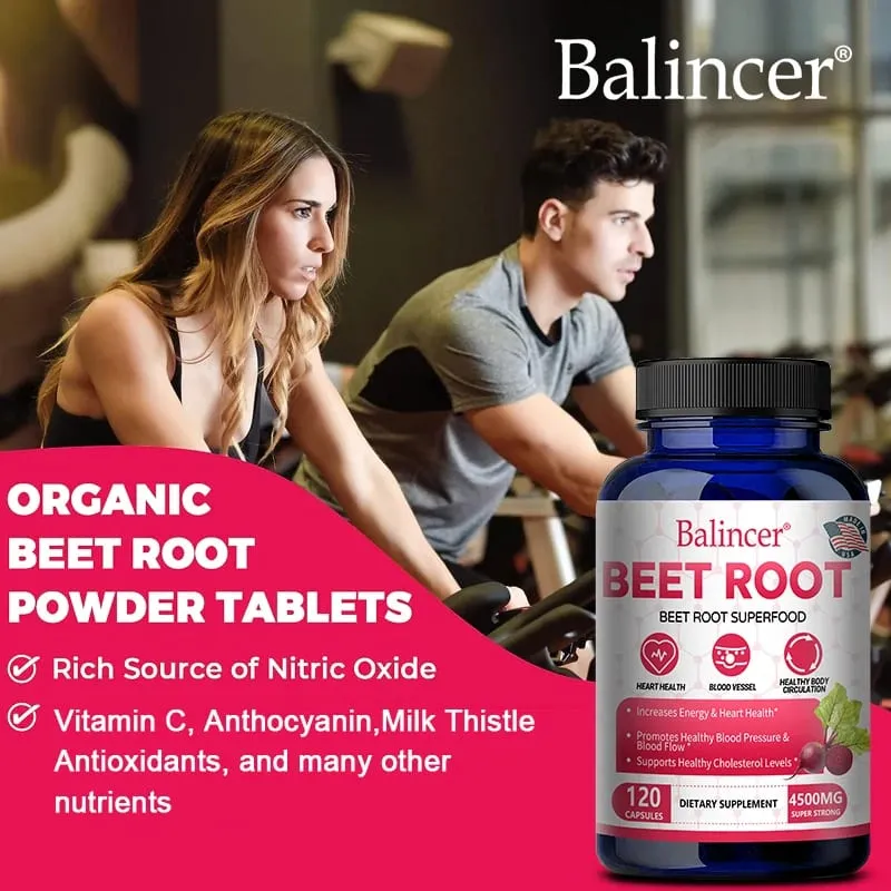 Beetroot Capsules 2500mg Support Daily Blood Circulation Cardiovascular Wellness Physical Endurance & Immune Balance — image 2