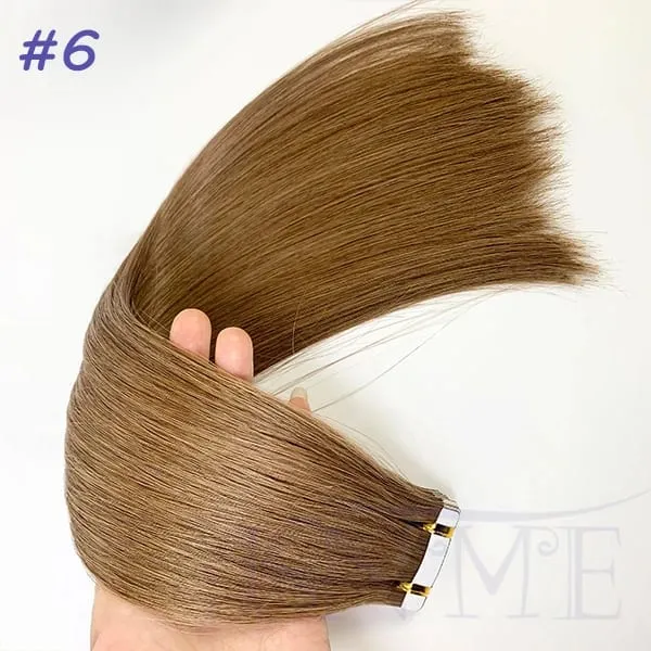 Tape In Human Hair Extensions 100% Really Hair Tape In Hair Natural Straight Black Brown Blonde 613 For SalonFor Women