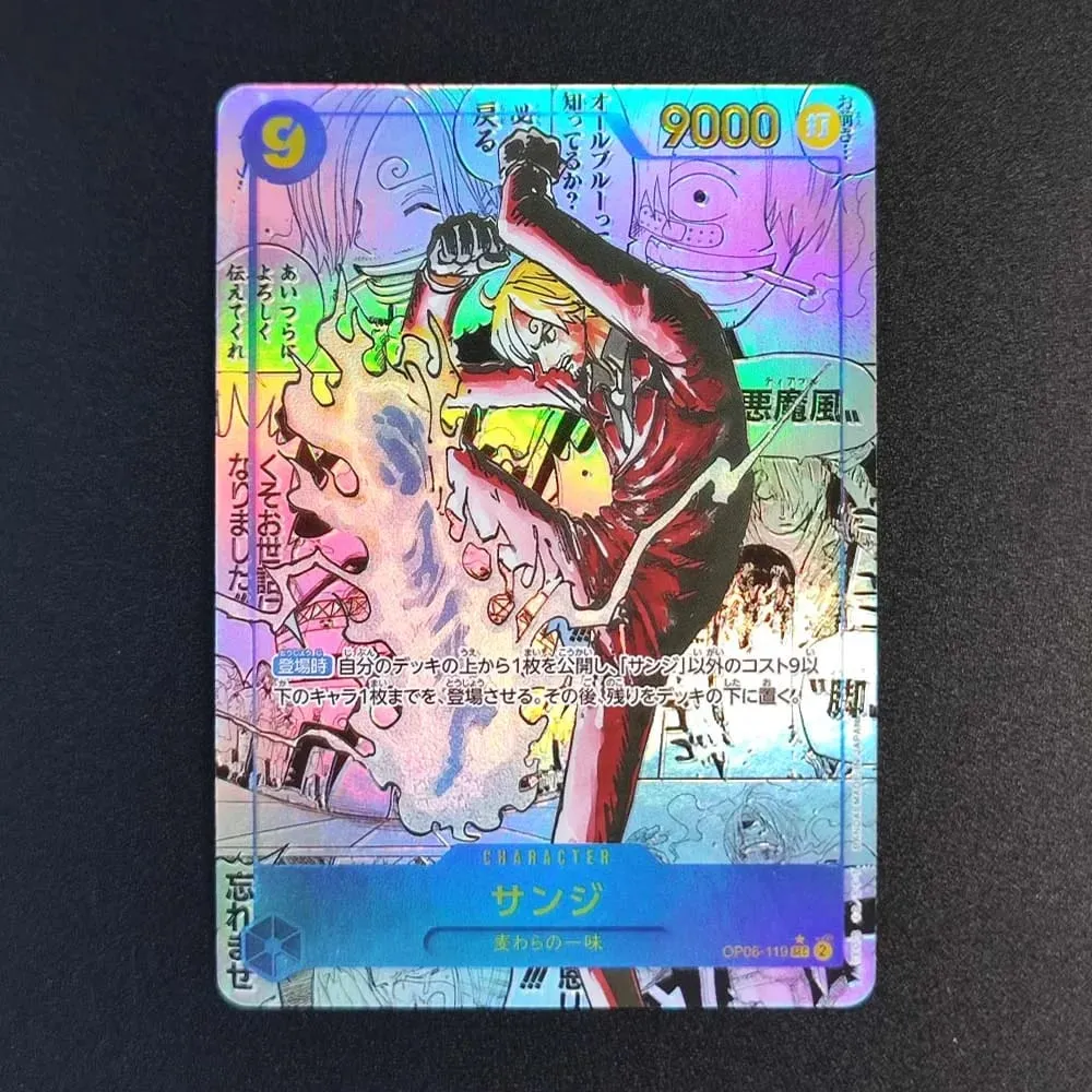 28 Style DIY ONE PIECE CARD Game Luffy Sanji ACE Zoro Shanks Nami Teach Sabo Manga Alt Art SEC English Collection Anime Cards