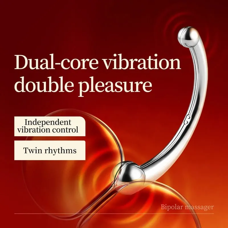 Metal Vibrating Dildo Adult Supplies Double-end Anal Vibrator Prostate Massager Vagina Masturbator Vibration Sex Toys for Adults — image 2