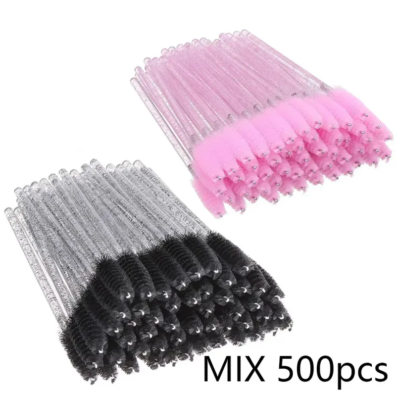 500Pcs Eyelash Brushes Eyelashes Extension Brush Mascara Wands Applicators Makeup Accessories For Eyelashes Eyebrows Wholesaler
