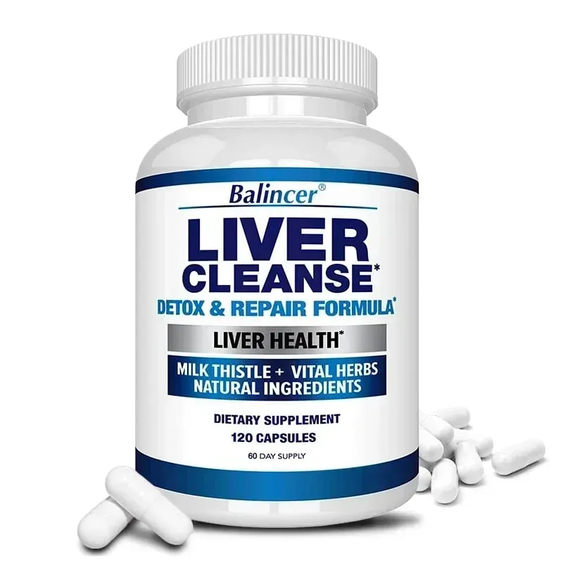Liver Cleanse Detox & Repair Fatty Liver Formula - Milk Thistle Silymarin Artichoke Extract Dandelion - Liver Health