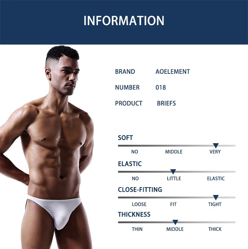 Men's underwear with a U-shaped protruding modal, thin, elastic and sexy low-waisted tight underpants