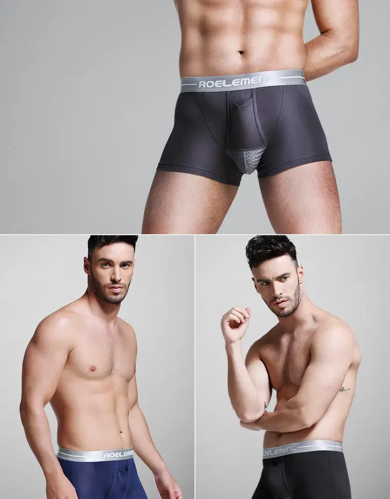 Calzoncillos Bóxer para hombre, ropa interior push-up, calzoncillos modales, bolsa de separación de balas transpirables, bragas Cueca de talla grande L-5XL