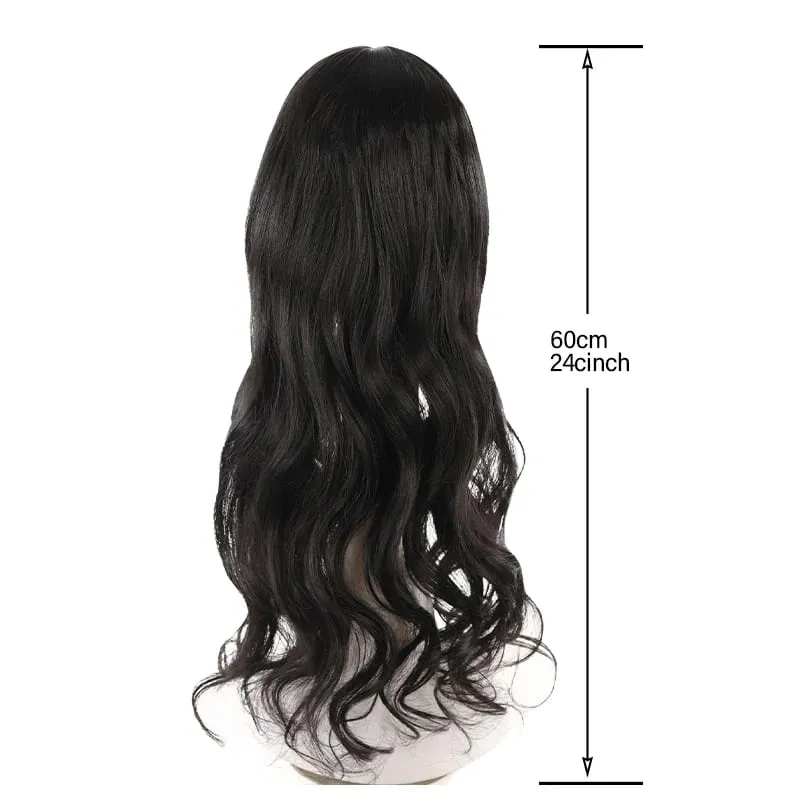 Voluminous Curly Synthetic Fiber Wig Topper – No Cap Needed BB Clips Secure Add Length & Body for Commute or Events