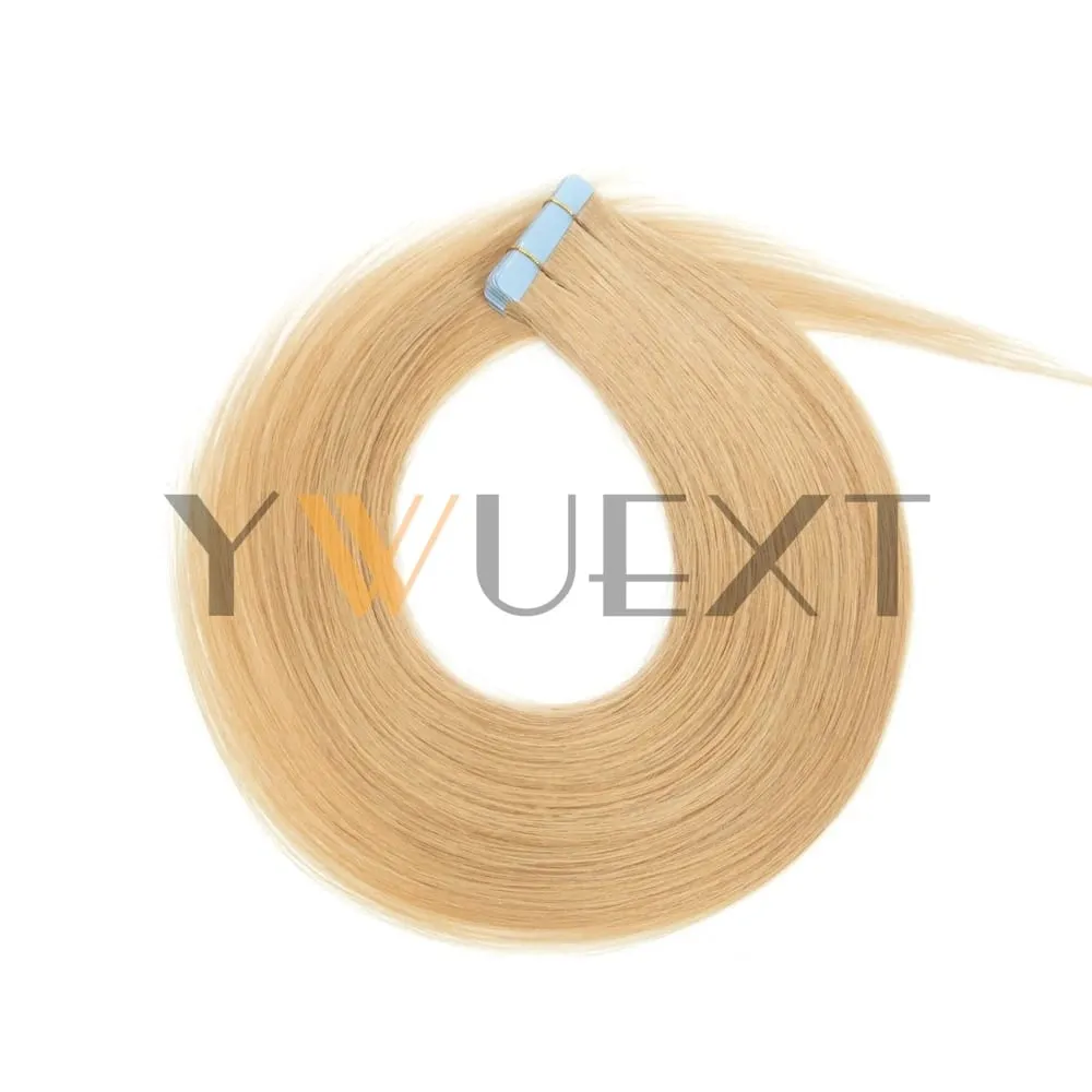 Real Human Hair Tape in Extensions 12''-20'' Natural Straight Black Seamless Tape Hair On Double Sided Tape 20pcs 50g/pack