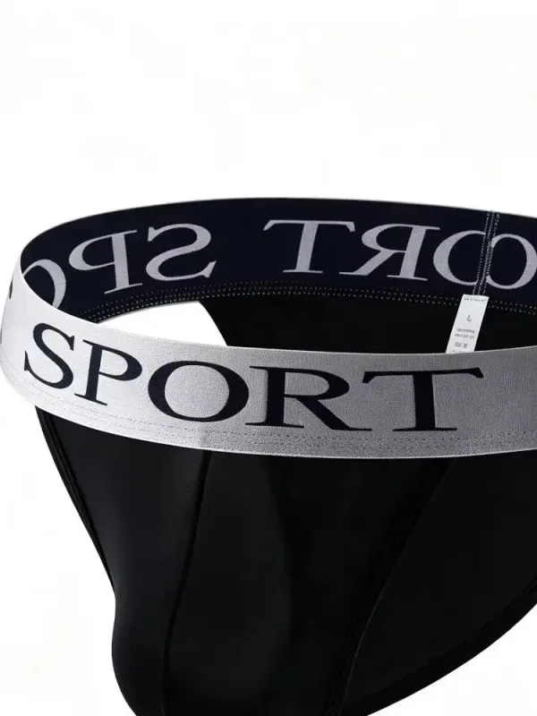 Men's ice briefs briefs Men's sensible pouch sports wicking sweat breathable mid-waist shorts 3256812605104336