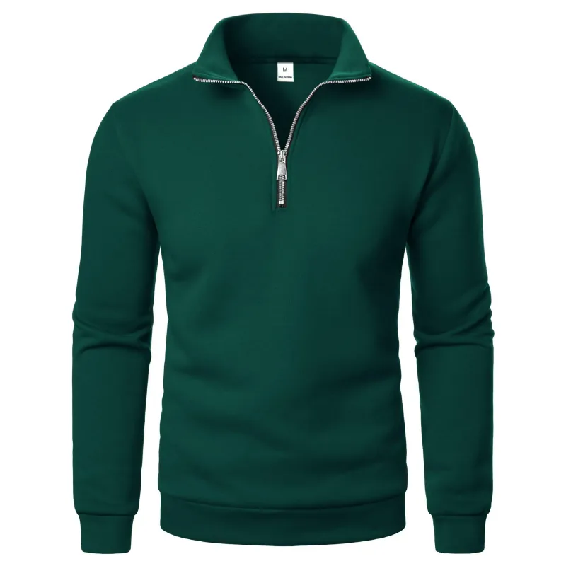 2026 Outdoor Men Zipper Sweatshirts Spring Quarter Zip Pullover Half Zipper Hoodie Men Gym Man Autumn Solid Men Sweatshirt Coat
