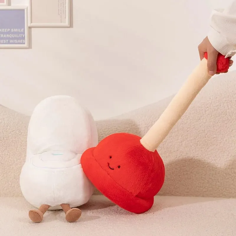 Kawaii Toilet Plush Humanoid Toy Stuffed Poop Roll Paper Plushie Smiling with Legs Prop Decor Gift
