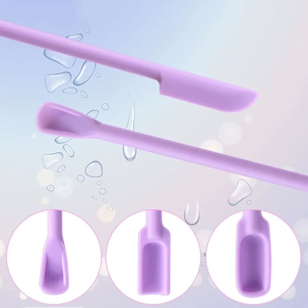 3Pcs/Set Cream Last Drop Scoop Face Mask Brush Beauty Tools Silicone Spatula Deep Bottle Scraper Makeup Brushes Cosmetics Spoon