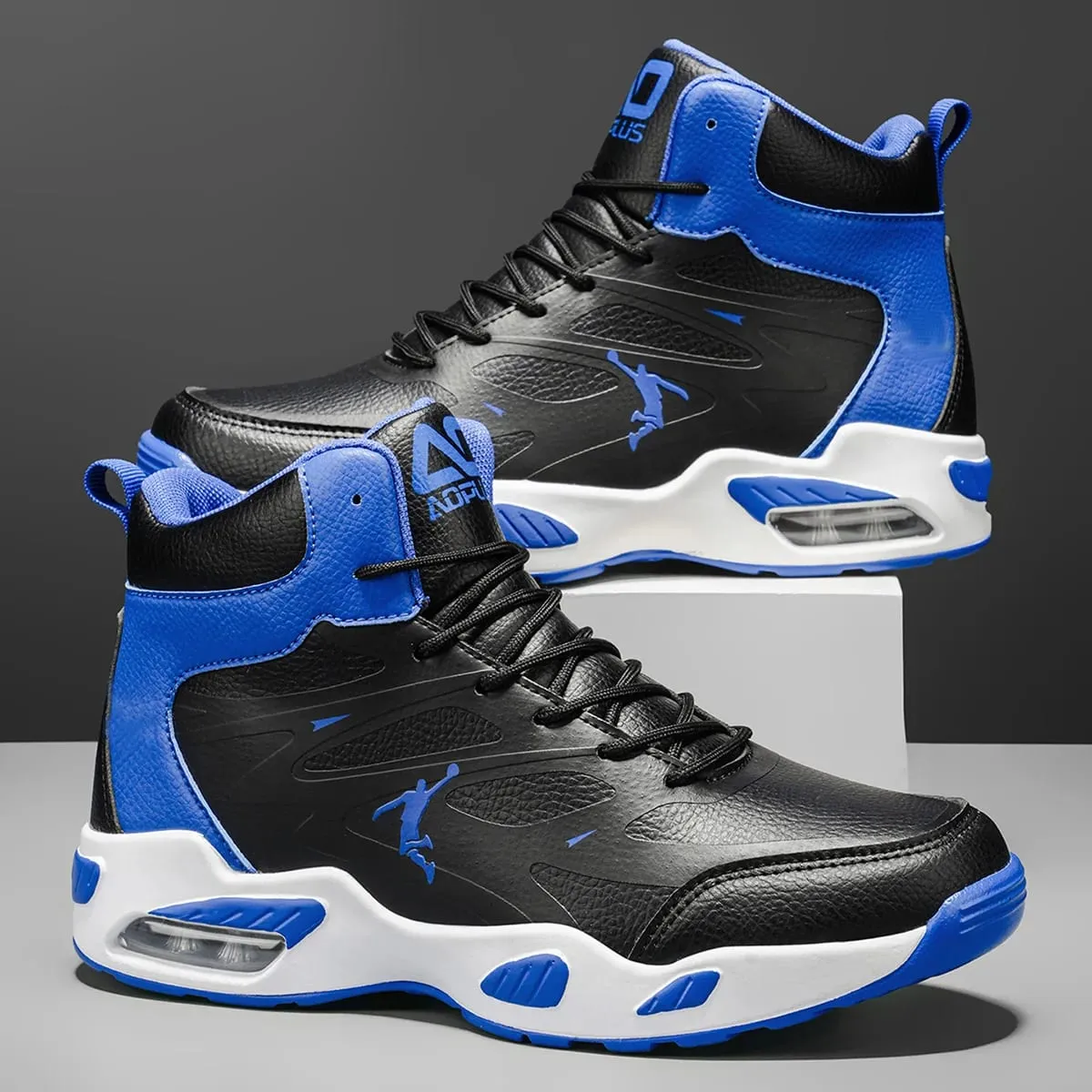 Men's High-Top Basketball Shoes Fashion Air Cushioning Comfortable Non-Slip Breathable Shock-Absorbing Outdoor Activities Sneake