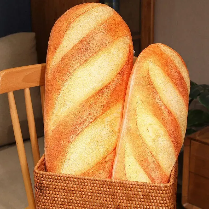 50cm/20cm Bread Pillow French Bread Plush Pillow Stuffed Printing Images Food Peluche Party Prop Decor Sleeping Companion Gift