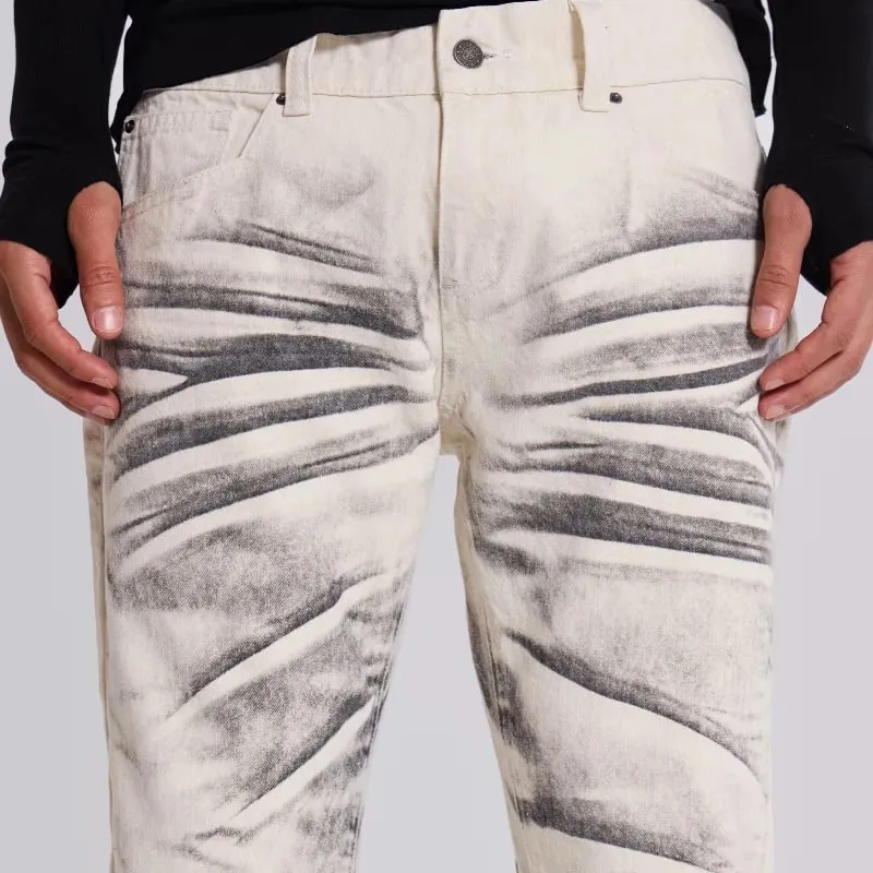 Y2K Vintage Distressed Micro Flared Jeans Washed High Street Hip Hop Wide Leg Denim Pants Gothic Slim Fit Unisex Trumpet Jeans