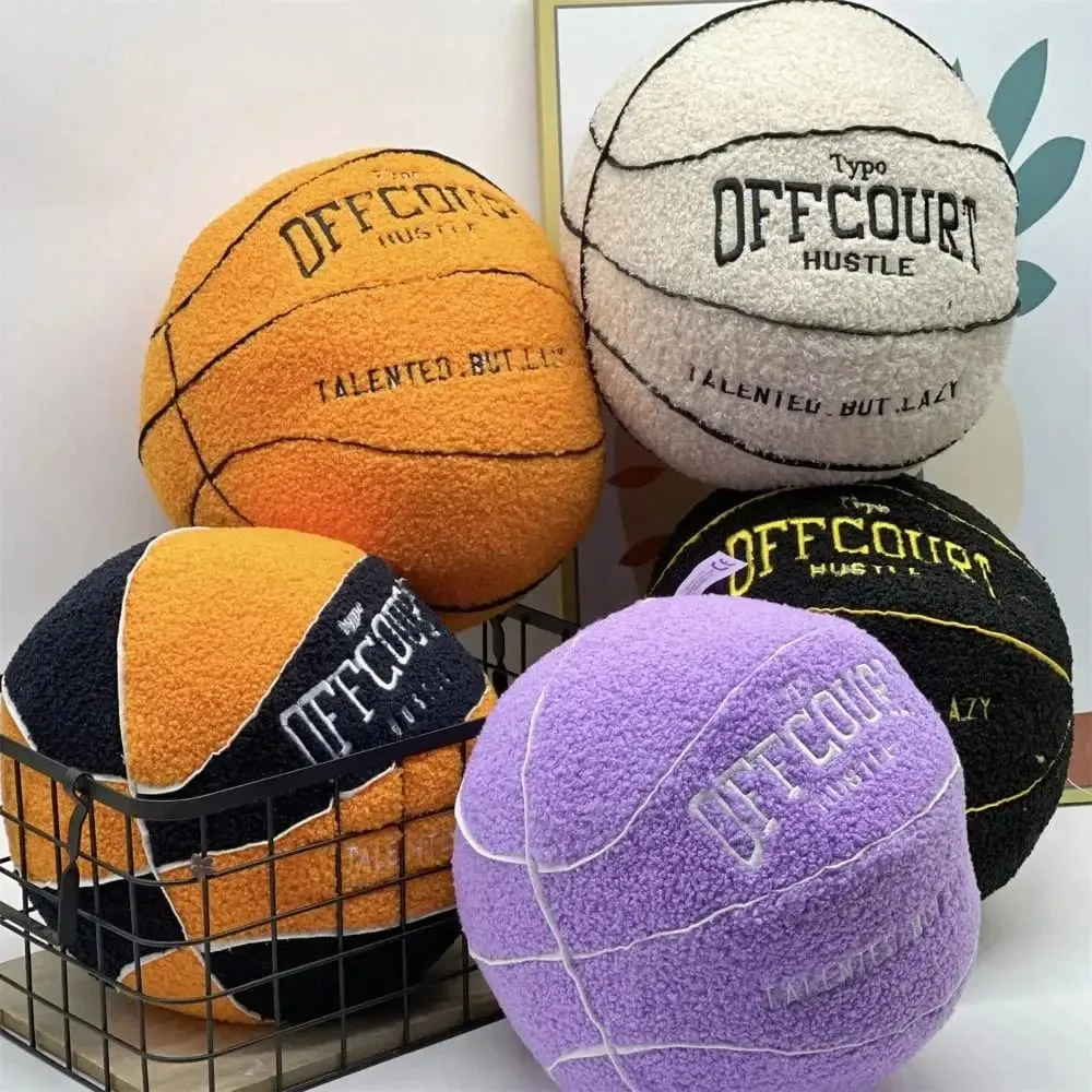 Offcourt Basketball Pillow Basketball High Quality Basketball Pillow Stuffed Simulation Lifelike Basketball Pillow