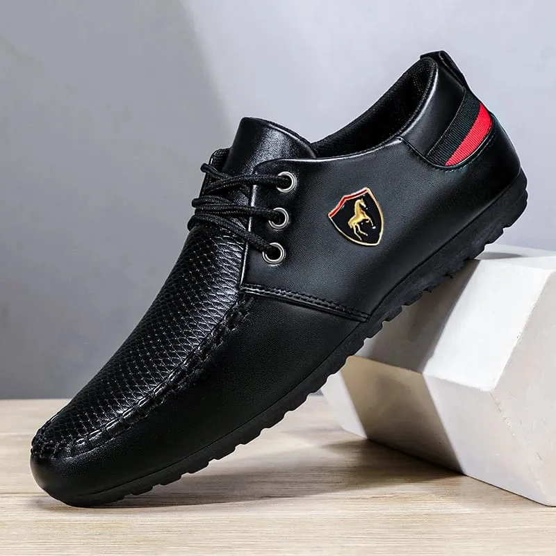 Men's Business-Style Loafers Soft-Soled Breathable Casual Shoes Delicate Materials with Breathable Texture Non-Slip and Wear-Resistant Rubber Sole