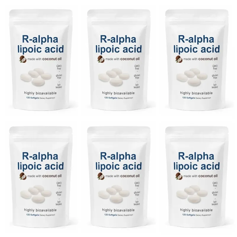 Alpha Lipoic Acid 600mg Softgels with MCT Oil Antioxidant Dietary Supplement Non GMO Gluten Free Soy Free 120 Softgels for Adult