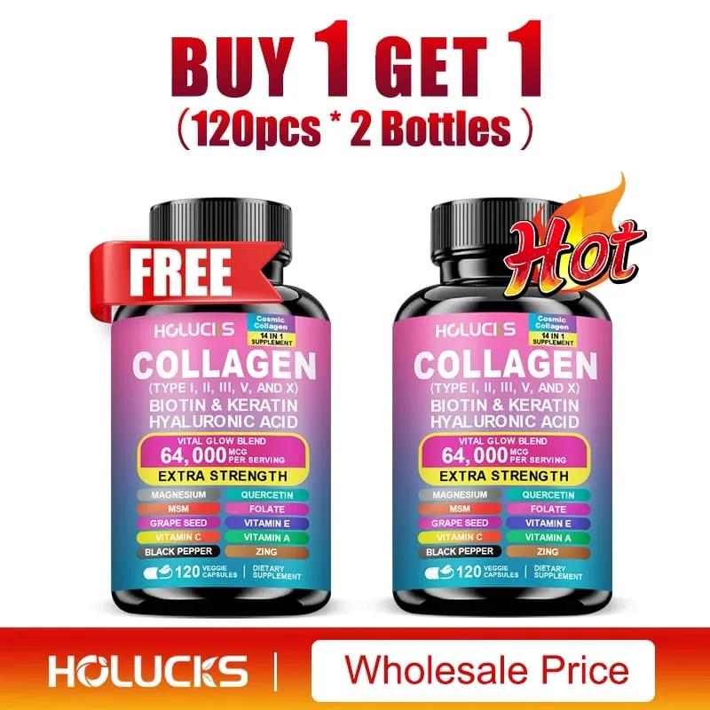 Organic Collagen Capsules Biotin Keratin Skin Care Product Booster-Skin Nail Hair Care Anti Aging Whiteningand Joint Supplement