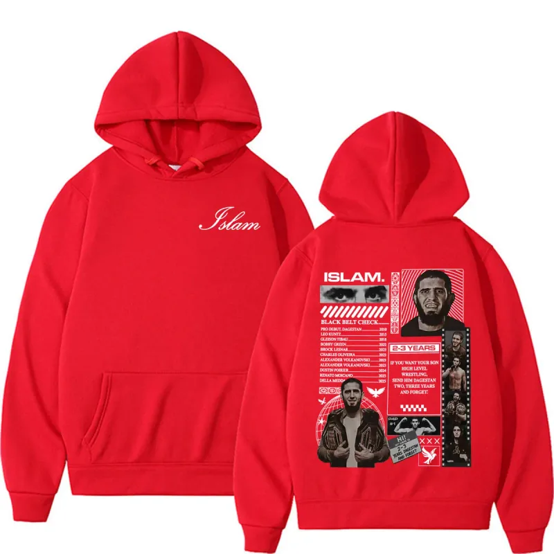 Islam Makhachev Send Him 2-3 Years Dagestan and Forget Merch Hoodies Men Women Gothic Vintage Long Sleeve Sweatshirts Streetwear