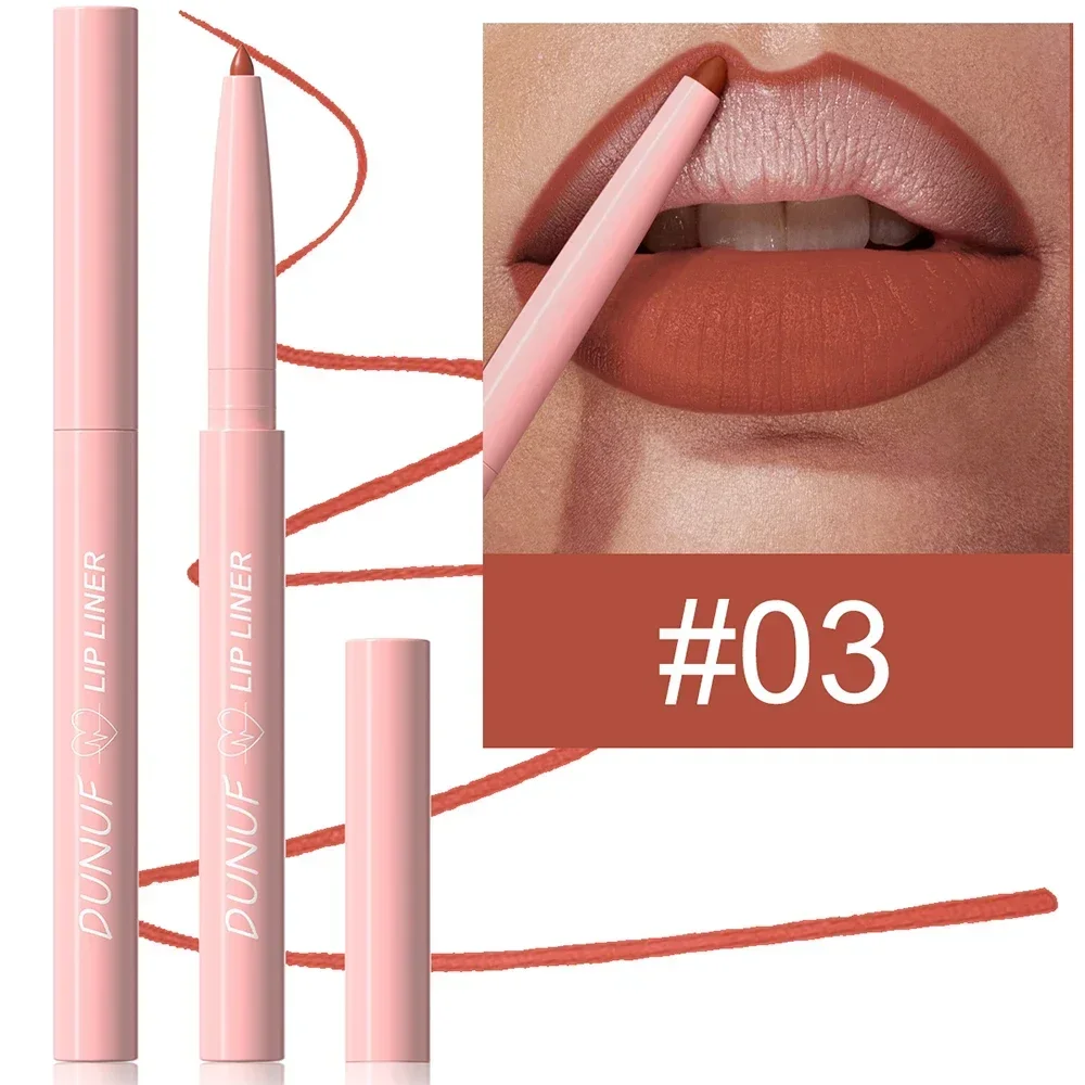 12 Farve Vandtæt Lip Liner Blyant Mørkerød Brun Læbestift Blyant Lip Outline Nøgen mat læbestift Crayon Contouring Tint Makeup
