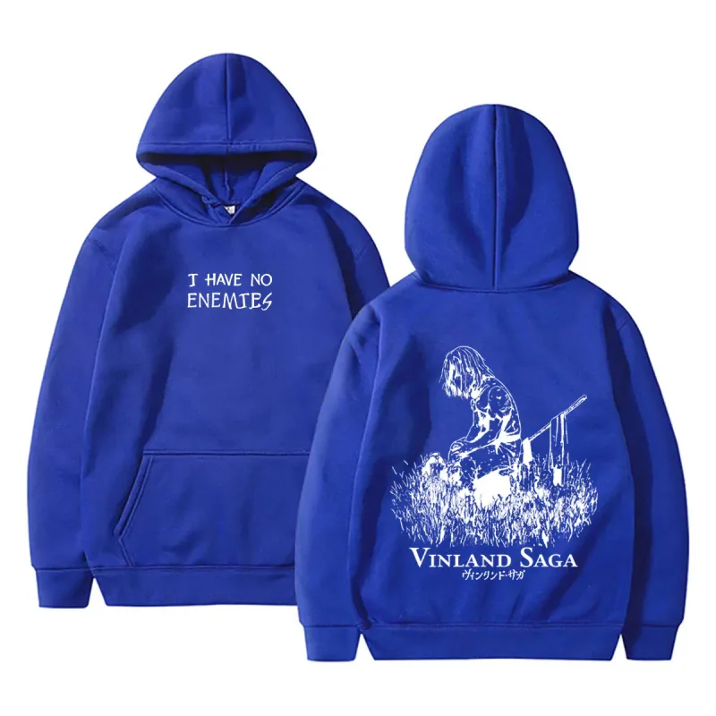 Anime Vinland Saga Thorfinn I Have No Enemies Graphic Hoodie Men's Women Manga Casual Oversized Hoodies Male Vintage Streetwear