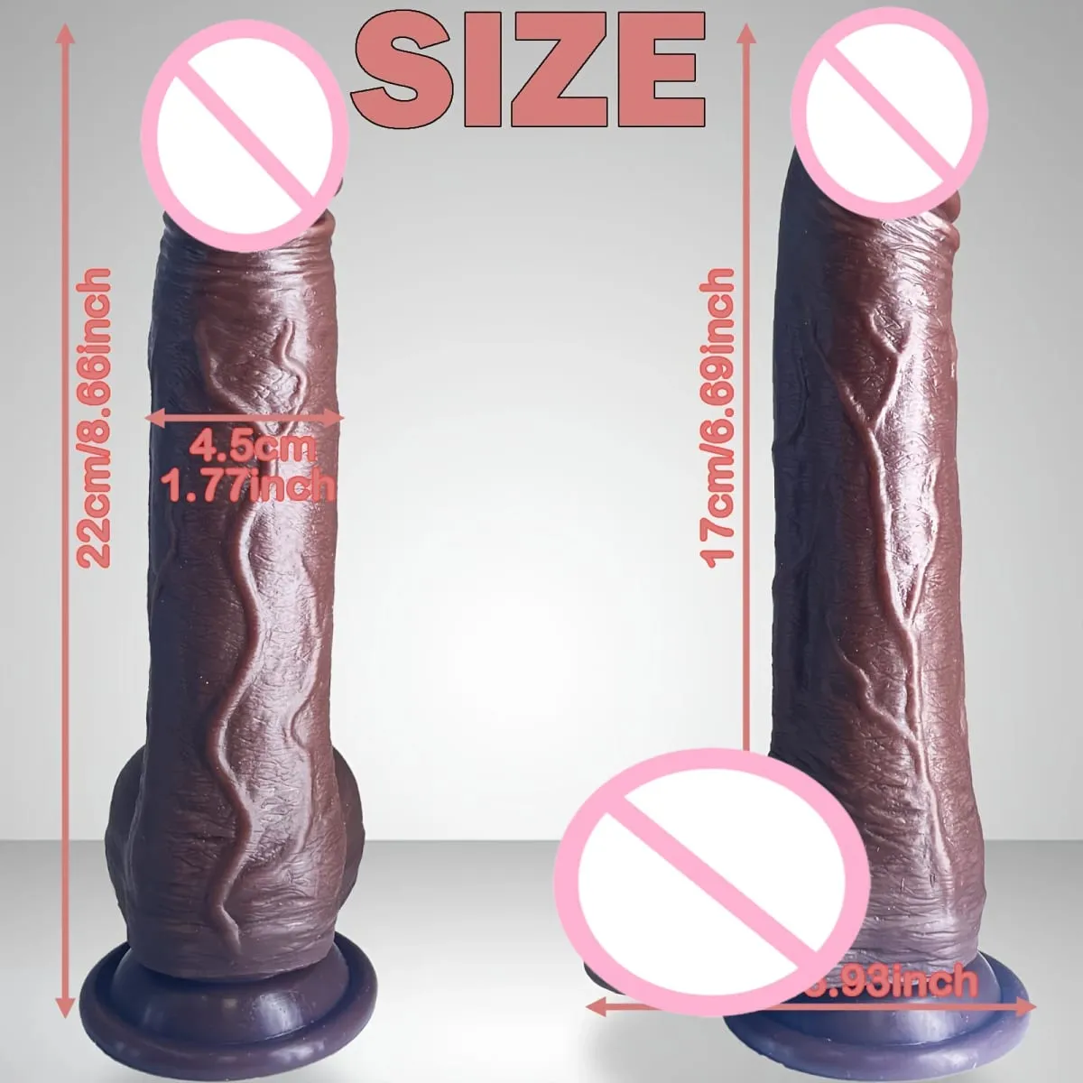 Dildo 1pc Adult Sex Toy Stimulates G-Spot Anal 22cm Thrust Dildo Vibrator 10 Vibration Mode and Suction Cup Suitable for Couples