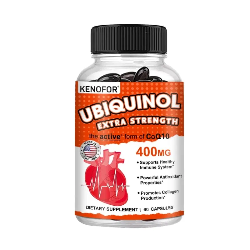 Ubiquinol CoQ10 400 mg Softgel Antioxidant - Superior Absorption Active Form Immune and Skin Support