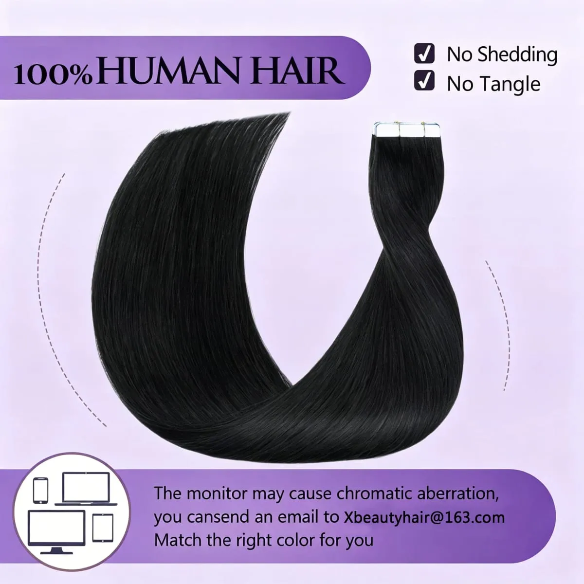 Tape sa Mga Extension ng Buhok Straight Remy Buhok ng Tao Seamless Invisible Skin Weft Remy Double Sided Adhesive Vietnamese Human Hair 50g/pack 16-26 pulgada