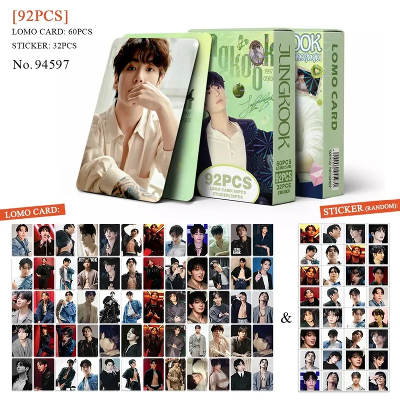 92pcs EXO New Album REVERXE Photocards Stickers Kpop Merch Lomo Cards Set Fans Collection Cards Gifts