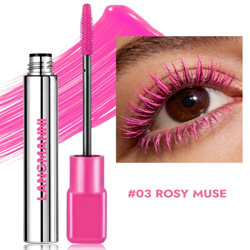 Colorful Blue Mascara Lengthens Eyelashes Extension Thick Fiber Curling Waterproof Green White Pink Black Eye Makeup Cosmetics