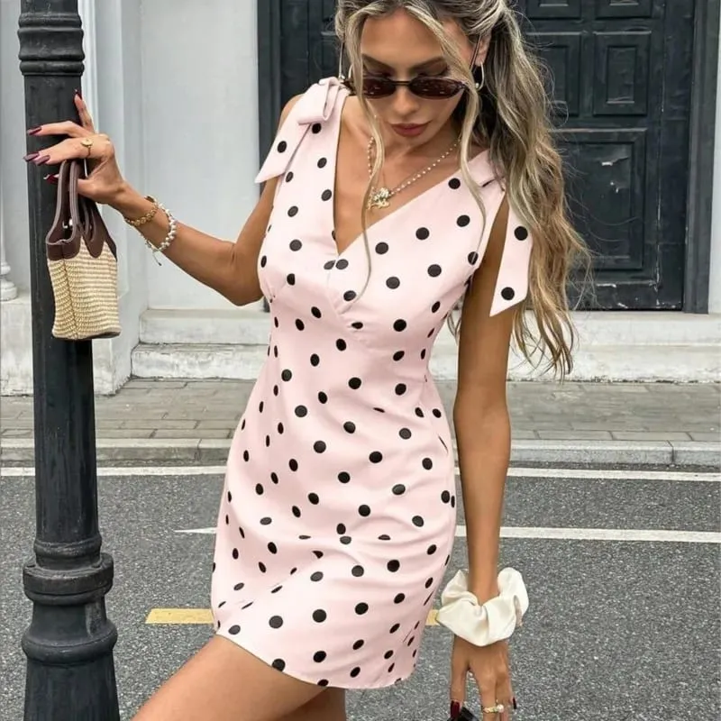 2026 Women's New Summer Dress Elegant Sexy Slimming Wave Point Beach Resort Fashion Comfortable Party Style Dress Short Skirt