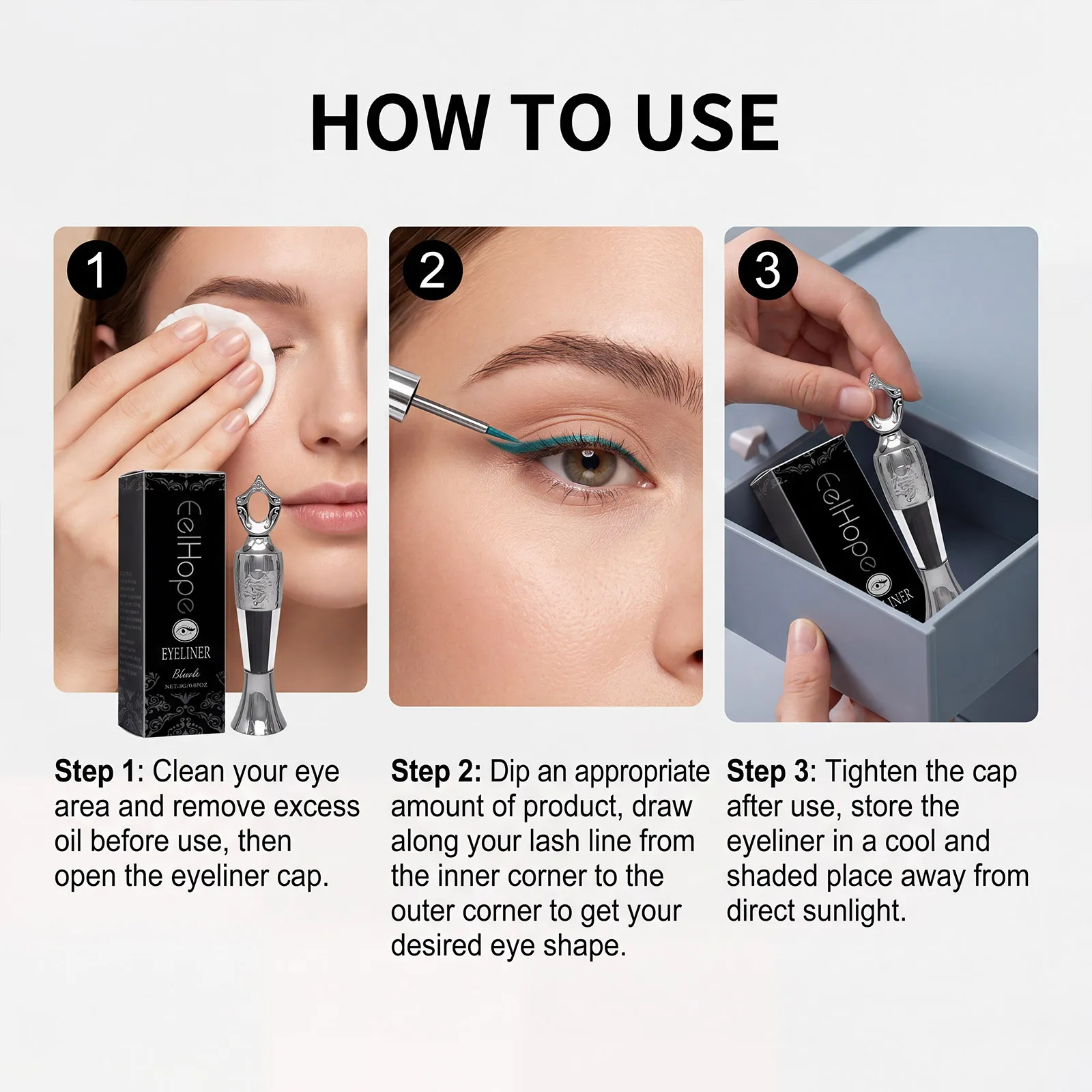 4 Colors Eyeliner Pencil Set Smooth Glide Natural Pigment Long Lasting Moisturizing Comfortable Easy Draw Fashion Eye Makeup