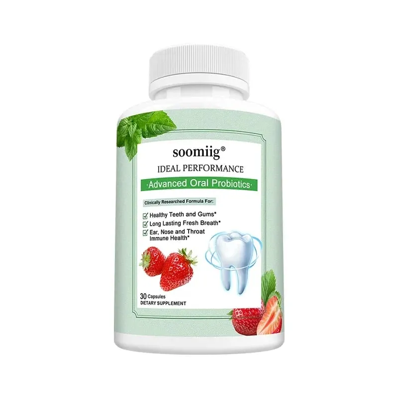 Advanced Oral Probiotics for Teeth Health & Fresh Breath - Chewable Probiotics for Oral Bad Breath 30/60/120 Capsules
