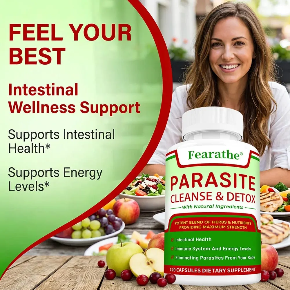 Parasite Cleanse & Detox Capsules - Promote Intestinal Cleansing and Detoxification Relieve Constipation Supplements