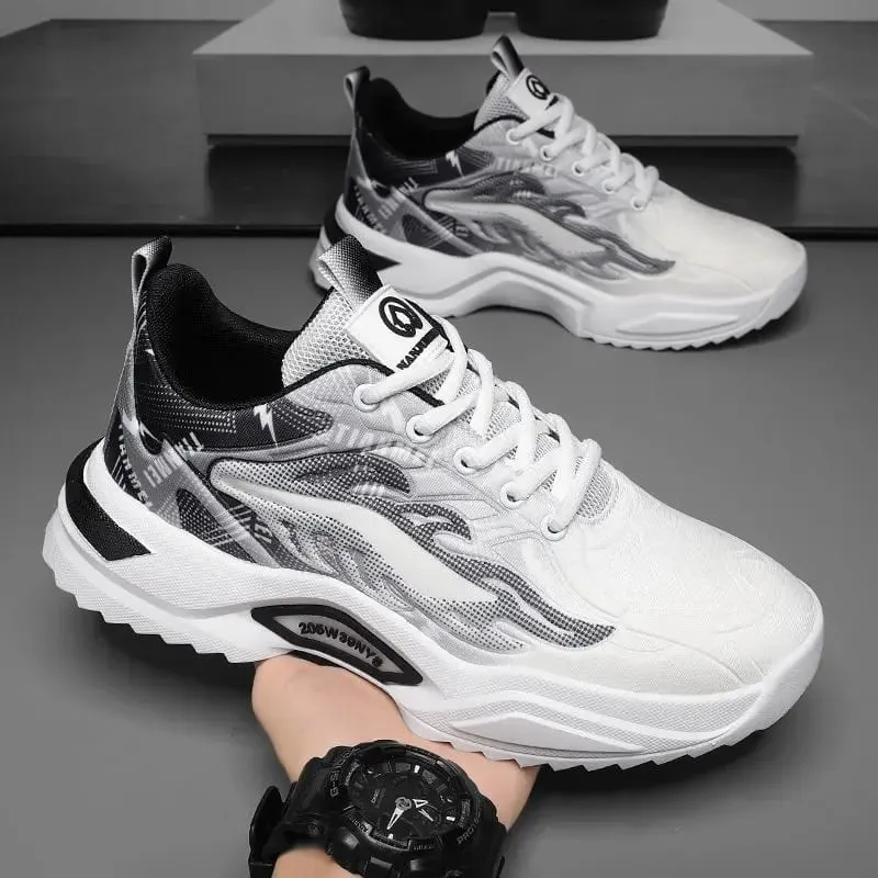 Free Shipping Men Shoes Casual Sports Walking Sneakers Lightweight Breathable Outdoor Autumn Spring Leather Height Increasing — image 6