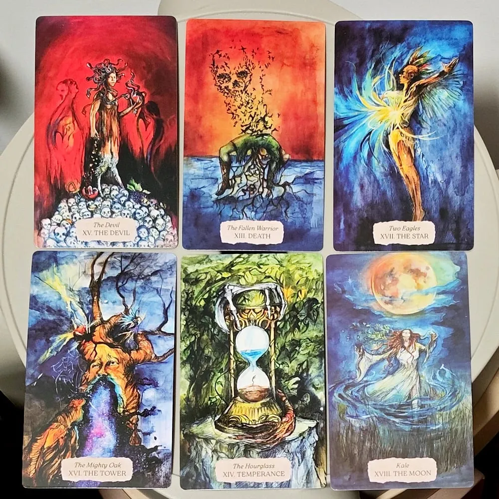 Bonestone & Earthflesh Tarot Deck 12*7cm – A Journey Through Myth Mysticism and Sacred Landscapes — image 4