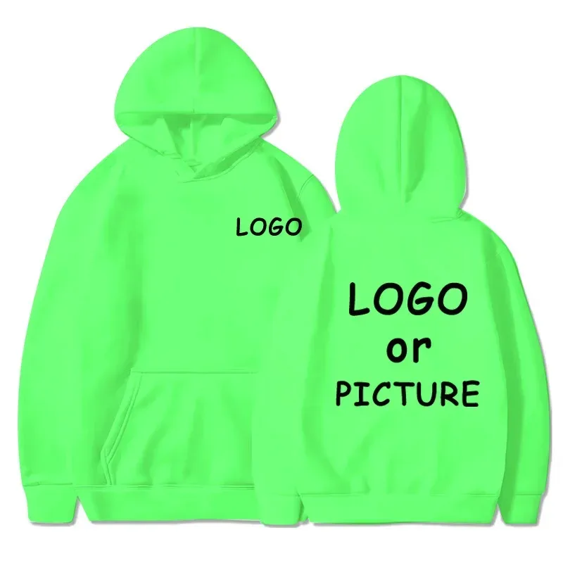Custom logo printed men's women's casual hoodies long sleeve hoodies autumn and winter personalized street style sweatshirts.